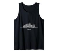 Moscú Kremlin Horizonte Viaje Souvenirs Blanco Paisaje Urbano Camiseta sin Mangas