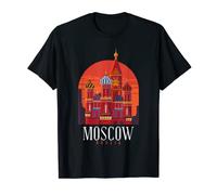Moscú Rusia Ciudad Skyline Silueta Esquema Bosquejo Camiseta