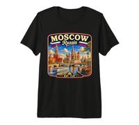 Moscú Rusia Viaje a Moscú Vacaciones Moscú Familia Viaje Camiseta Premium