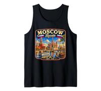 Moscú Rusia Viaje a Moscú Vacaciones Moscú Familia Viaje Camiseta sin Mangas