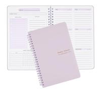 Moseem Cuaderno planificador semanal, sin fecha, A5, lista de tareas, planificador semanal de objetivos con rastreador de hábitos, planificación de 52 semanas para el trabajo universitario TDAH (color