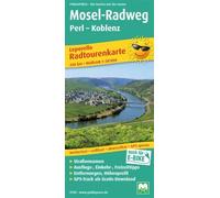 Mosel-Cycle Path, Perl - Koblenz: Leporello Radtourenkarte mit Ausflugszielen, Einkehr- und Freizeittipps