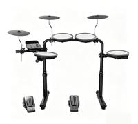 MOSEN - Batería eléctrica con 4 almohadillas silenciosas, 2 pedales, palos, auriculares, batería electrónica con 195 sonidos, 20 kits de batería para principiantes, MED-X1