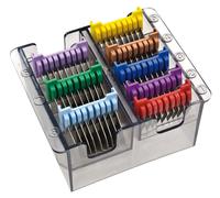 Wahl Pack De Peines Metálicos Moser Con Código De Colores En Una Caja De Almacenamiento 3 Mm, 6 Mm, 10 Mm, 13 Mm, 16 Mm, 19 Mm, 22 Mm, 25 Mm 430 g