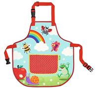 moses 16153 Rainbow - Delantal Impermeable con Bolsillo para Jugar, Pintar, cocinar o Hornear, para niños de 3 a 6 años, diseño de Escarabajo gateador