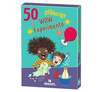 moses. 30254 50 glibberige Wow Experiments, Juego de Cartas para niños Inteligentes, Gran diversión para pequeños científicos, Juguetes educativos para niños a Partir de 8 años, Colorido, Mediano