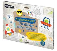 moses. 30334 PhänoMINT Programe las imágenes de aprendizaje pixelado, diversión de pegatinas con píxeles, juego de aprendizaje creativo sobre el tema de la digitalización, kit de manualidades para niños a partir de 6 años, multicolor