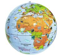 Moses 38076 Globo Hinchable de Animales | Bola del Mundo con Animales | para Jugar en el Agua y en Tierra | para niños, Multicolor
