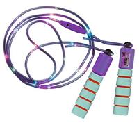 moses. 38137 - Cuerda de saltar ajustable con luces LED, 3 modos de iluminación diferentes y contador, multicolor