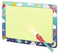 moses Pequeños héroes de Colores Pintura Brillante para niños, lápiz de luz mágico para Dibujar en la Oscuridad, Pizarra Luminosa en DIN A4, Incluye 2 Plantillas, (38171)