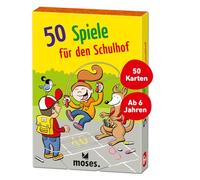 moses. 50 Juegos para el Patio Escolar, Juego de Cartas Atemporal con Juegos clásicos para niños, escolarización o cumpleaños Infantiles, a Partir de 6 años