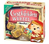 moses. 90147 Cuentos de Historias, 9 Cuentos de Hadas para niños, Juego Creativo de Dados con Cubos de Madera extragrandes, Juego de niños para 1-6 Jugadores a Partir de 6 años