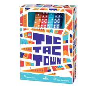 moses 90181 Tic TAC Town a Partir de 8 años, para 2 - 4 Finales de Juego, Juego de Dados táctico con Reglas Simples, Amarillo