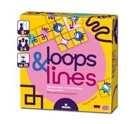 moses 90186 Loops & Lines, el Juego Creativo de plaquetas para Toda la Familia, Juego de Cartas estratégico para 2 a 4 Finales de Juego a Partir de 8 años, Amarillo