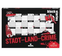 Moses. Black Stories City Country Crime - Río Negro Cuervo con 56 categorías asesinas, DIN A4 con 50 Hojas, diversión morbosa para Fiestas a Partir de 12 años