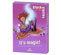 moses. Black Stories Junior It's Magic - 50 puzzles brillantes con casos llenos de misterios y magia, juego de cartas con variante de juego y fichas de puntuación, juego de puzzles para niños a partir