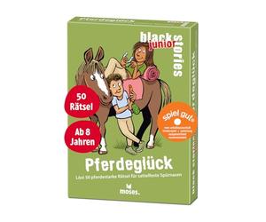 moses. Black Stories Junior Pferdeglück - 50 Puzzles de Caballos Historias del Ponis y Ecuestre, el Rompecabezas Juego de Cartas Dos Variantes de Juego, Juego de Puzzles para niños a Partir de 8 años