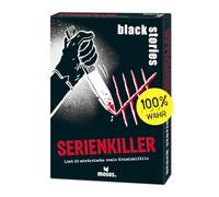 moses. Black Stories Serienkiller - Juego de 50 Puzzles con Casos de Criminales Reales Asesinos, Juego de Cartas con Variante de Juego y fichas de puntuación, Juego de Puzzles para jóvenes y Adultos