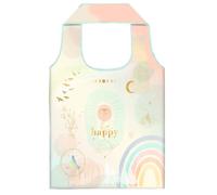 moses. Bolsa de la compra de PET reciclado Be Happy | Tamaño de la bolsa aprox. 40 cm x 66 cm | Hecho de PET reciclado | Bolsa para la compra, multicolor, 40 x 66 cm