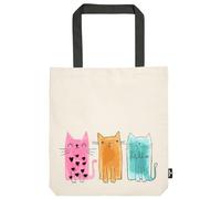 moses. Bolsa de la compra para gatos, 100% algodón, tamaño grande, con base para compras, oficina o unni, 39 x 42 cm, ideal para los amantes de los gatos