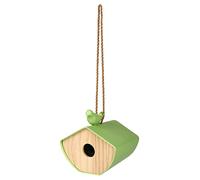 moses. Casa para pájaros de Hojas y Flores, pequeña casa para Colgar en el balcón, terraza o jardín, casa para pájaros Colgante de Madera y bambú, Madera y Verde