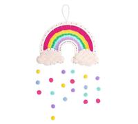 moses. Diversión de manualidades para tejer arco iris, amplio juego de manualidades para principiantes, kit de manualidades con instrucciones paso a paso y marco de madera, aprender a tejer para niños