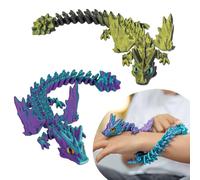 Moses. Dragón Alado, dragón de Cristal móvil, Juguete 3D para niños, dragón Misterioso en Dos Colores