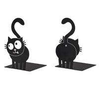 moses. Ed The Cat - Juego de 2 sujetalibros, diseño de gatos negros