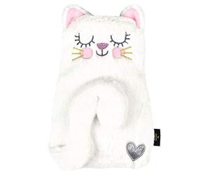 moses. Ed The Cat Kitty - Bolsa de Agua Caliente con Funda de Suave Funda en diseño de Gato Blanco, Capacidad Aprox. 700 ml, 1 Unidad (1 Unidad), Color Blanco