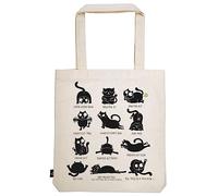 moses Ed, The Cat Shopper Cat Yoga | Dimensiones: 42 x 39 x 3 cm | 100% algodón | Bolsa para la compra