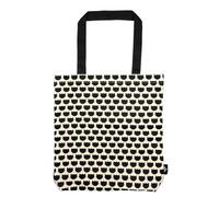 moses Ed The Cat Shopper Cats Allover - Bolsa de Tela 100% algodón con diseño de Gato con Soporte para la Compra, Oficina o Universidad, Color Negro