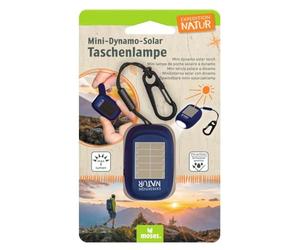 moses. Expedition Natur Mini Dynamo Solar Linterna Infantil Batería Recargable Linterna con Manivela y Panel Solar Linterna de Manivela con 3 LED brillantes y correa de mano