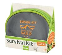 Moses. Expedition Natur Survival Kit para niños, Kit de Supervivencia para niños con Linterna, brújula, iniciador de Fuego, Silbato y Paracord, Juguete de Aventura Compacto con Bolsa con mosquetón