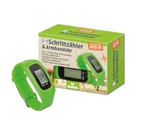 Moses. Expedition Nature - Podómetro y Reloj 2 en 1, podómetro para niños con visualización de Tiempo, Distancia y calorías, Correa de Silicona Ajustable, Reloj al Aire Libre para niños