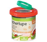 Moses. Lupa de Vaso Original - Expedition Natur, Vaso con Tapa de Lupa de 2 y 4 aumentos, Caja con Lupa para observar Insectos u Hojas, Doble Vaso de Aumento para niños