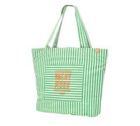 moses. Fernweh XL Shopper - Bolsa de transporte (40 cm, 100% algodón, con base y compartimento exterior), antracita, Vacay Mood