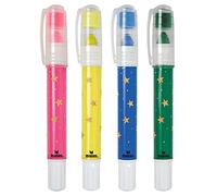 moses. Juego de 4 ceras metálicas con purpurina metálica, para niños