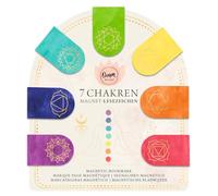 moses. Juego de 7 marcadores magnéticos de chakras con guía de significado de los chakras, 7 marcadores con detalles dorados