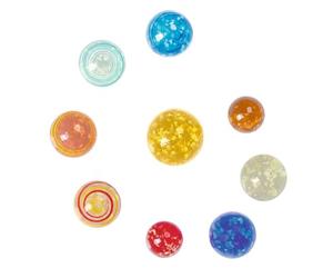 Moses. Juego de 9 canicas Luminosas de Planeta, Juego clásico para niños, 9 canicas de Cristal Que Brillan en la Oscuridad, canicas de Cristal para Interior y Exterior, Regalo de cumpleaños Infantil,
