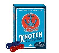 moses. La caja grande de los clásicos de nudos - Juego de participación al aire libre para el día a día, deporte y aventura, juego de cartas con instrucciones y cordones, juego de nudos para jóvenes y