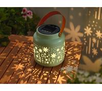 moses. Lámpara solar de hojas y flores para jardín, terraza o balcón, con proyección de luz, panel solar extraíble y luz LED, también se puede utilizar como portavelas