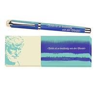 moses. libri_x Heraklit - Bolígrafo de tinta de metal con mina azul, con cita impresa de Heráclito de Ephesos, en una bonita caja, 1 unidad (1 unidad)