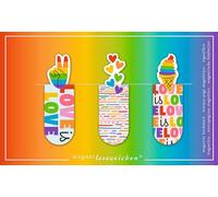 moses. Libri_x Rainbow Love - Marcador de páginas magnético con diseño de arco iris, ideal para aficionados a los libros