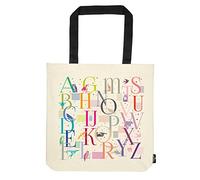 Moses libri_x Shopper Alphabet - Bolsa de deporte (100% algodón, 42 cm), color natural