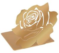 Moses. Libri_x - Sujetalibros de Metal Dorado con diseño de Rosas, para estantería, Escritorio y Libros Favoritos, Aspecto Recortado