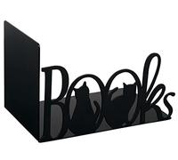 moses. Libri_x - Sujetalibros Decorativos para Libros, de Metal, Color Negro, con Texto en inglés Book and Cats (Extra Ancho), Color Negro