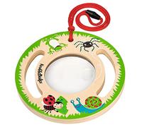 moses Llupa Meine Grande XXL para Exteriores, Lupa Infantil de Madera, con Gran Campo de visión para niños pequeños a Partir de 2 años, Color diseño de escarabajos para, 1 Stück (1er Pack) (16151)