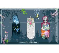 moses. Marcador magnético Mystic Night - Marcapáginas práctico en diseño sombrío con acabado metálico, ideal para los amantes de los libros