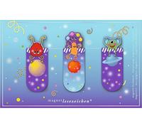 moses. Marcapáginas magnéticos Monster - Juego de 3 marcapáginas magnéticos con divertidos monstruos, accesorio de lectura ideal para niños y adultos