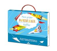 Mi maleta grande de avión de papel, blanco